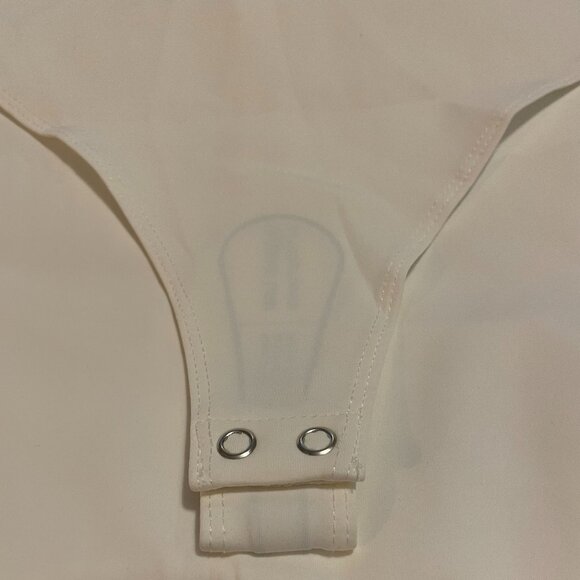 GOOD AMERICAN Scuba Crew Thong Bodysuit in White Size 2X Long Sleeve Brand New - Picture 6 of 8